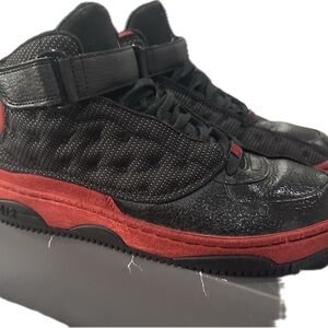 Black and Red High-Top Sneakers